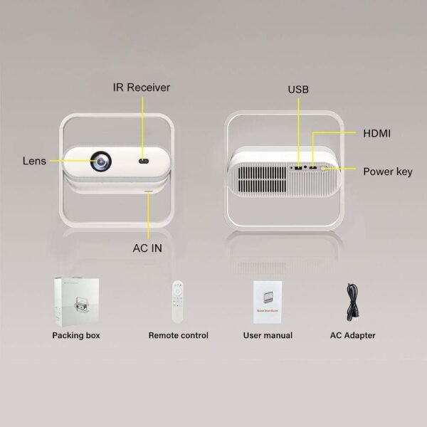 2026/07/1004024573.jpg Best Quality L03 ultra Projector 400ANSI Portable LED Projector Smart 4k Android 13 Mini Video Portable Proiettore 4k Full hd