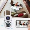4+4MP Dual Lens Mini Wireless PTZ | Live Monitoring | CCTV Camera Color Night Mode | Motion Detection | Two-Way Audio | Indoor/Outdoor Security Camera for Home (Dual Lens Mini Dome K-804)
