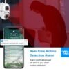 4+4MP Dual Lens Mini Wireless PTZ | Live Monitoring | CCTV Camera Color Night Mode | Motion Detection | Two-Way Audio | Indoor/Outdoor Security Camera for Home (Dual Lens Mini Dome K-804)