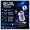 2026/10/1004381617.jpg USB Mini Galaxy Projector Night Light 2-in-1 with 7 Interchangeable Slides, Warm Glow Mode, Bendable Gooseneck and Touch Switch Ideal for Workshop Benches, Hobby Tables and Craft Rooms