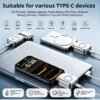 2026/10/1004395676.jpg 2-in-1 USB-C Magnetic Wireless Charger Adapter for Android & iPhone 15/16 Series, 20W Fast Charging Converter, Type-C Plug-in Magnetic Charging Receiver, Compact Portable Charging Accessory